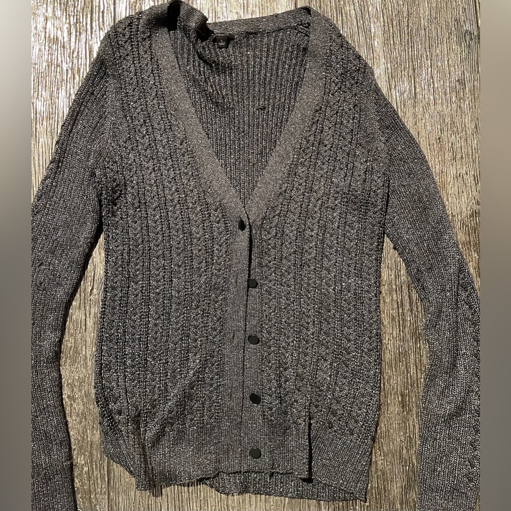 Ann Taylor silver sparkly sweater